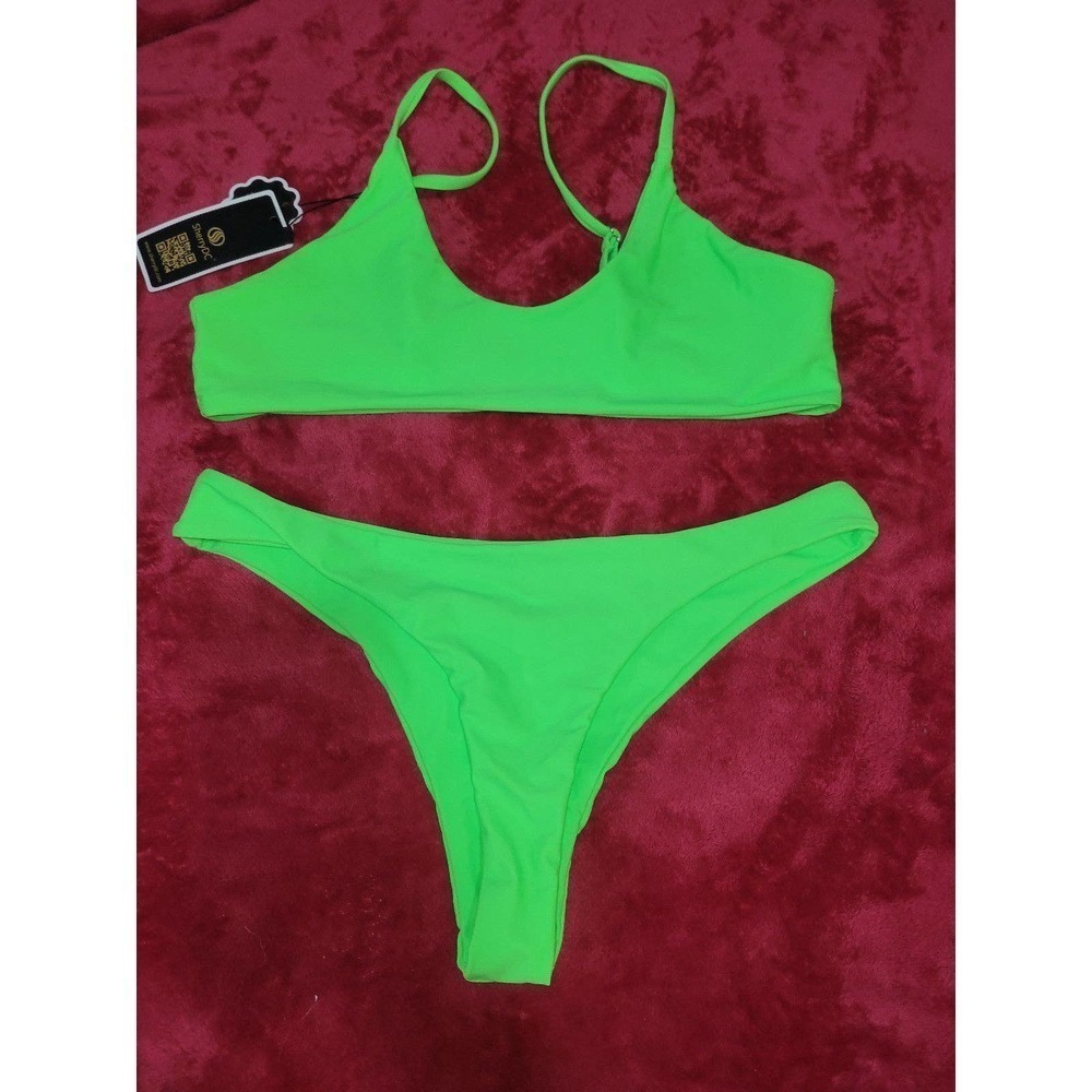 NWT Bikini set xl, neon green, cheeky